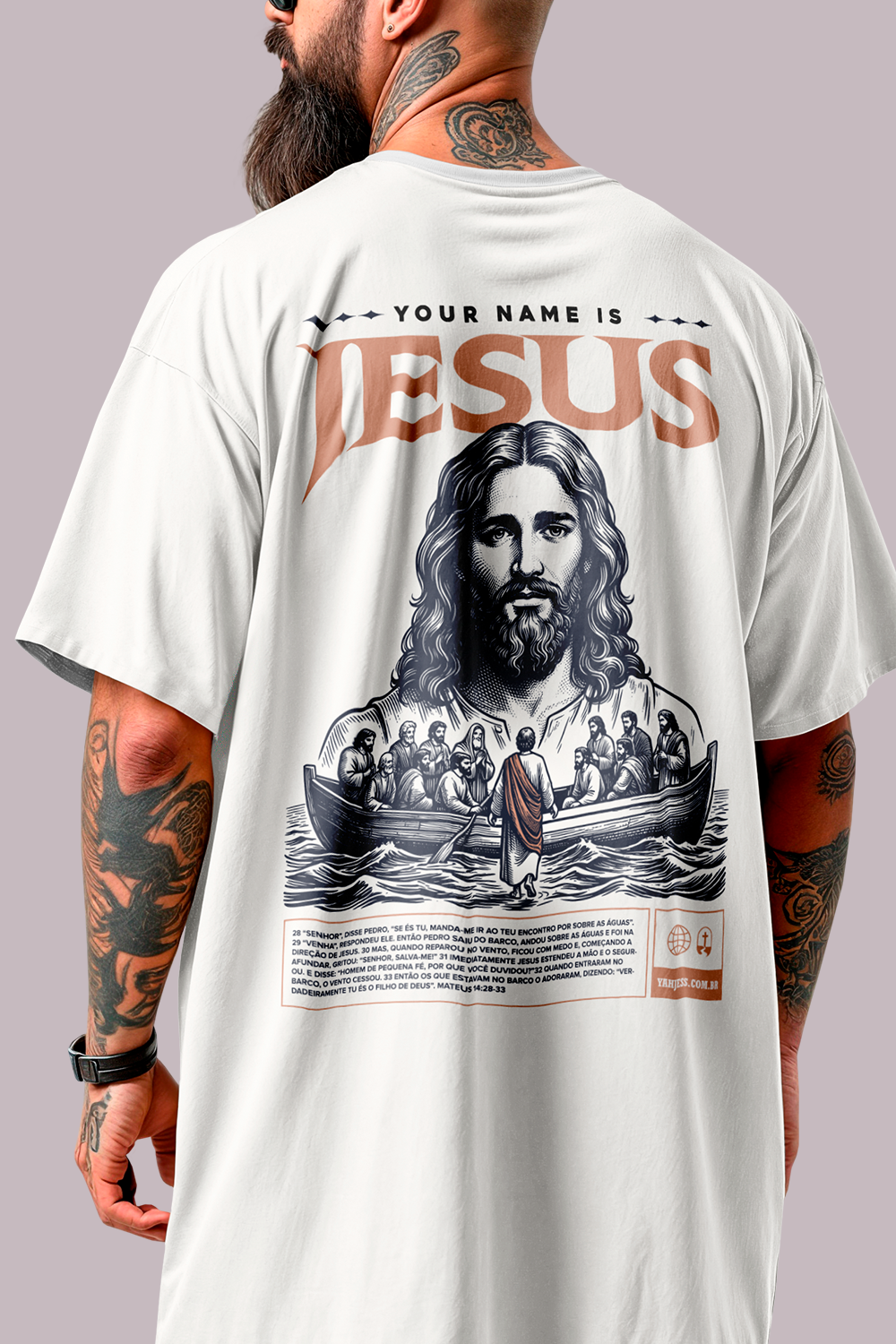 Camiseta Oversized Premium Unissex - Your Name is Jesus Yahjess