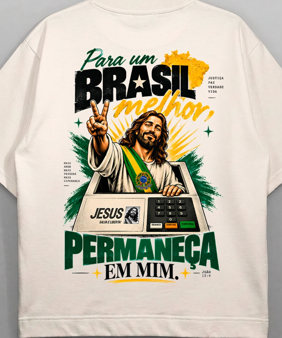 Camiseta Eleições 2026 Oversized Unissex