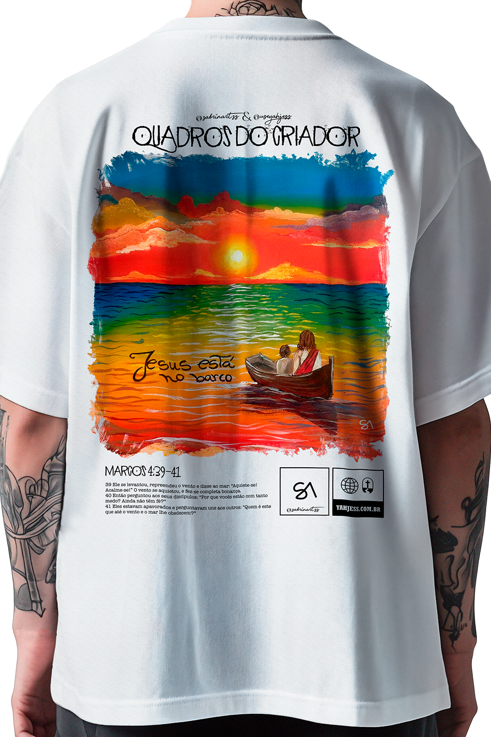 Camiseta Oversized Jesus está no barco | @sabrinartss & @useyahjess