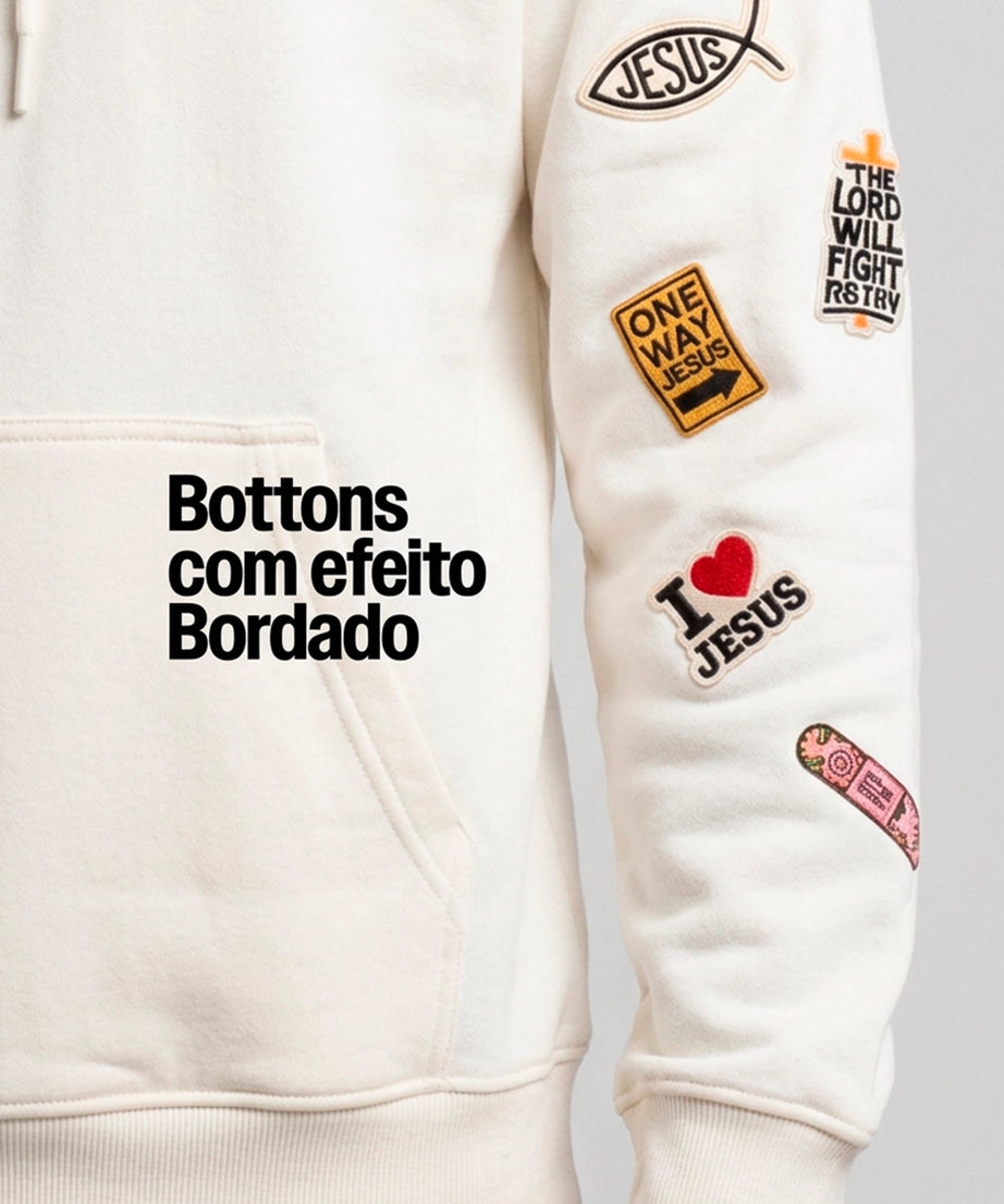 Moletom Unissex Team Jesus Off White Yahjess