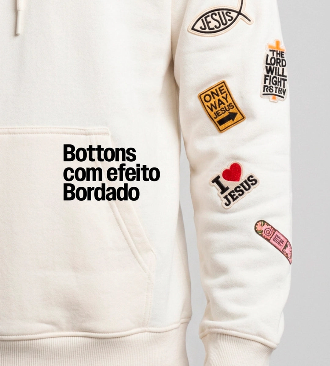 Moletom Unissex Team Jesus Off White Yahjess