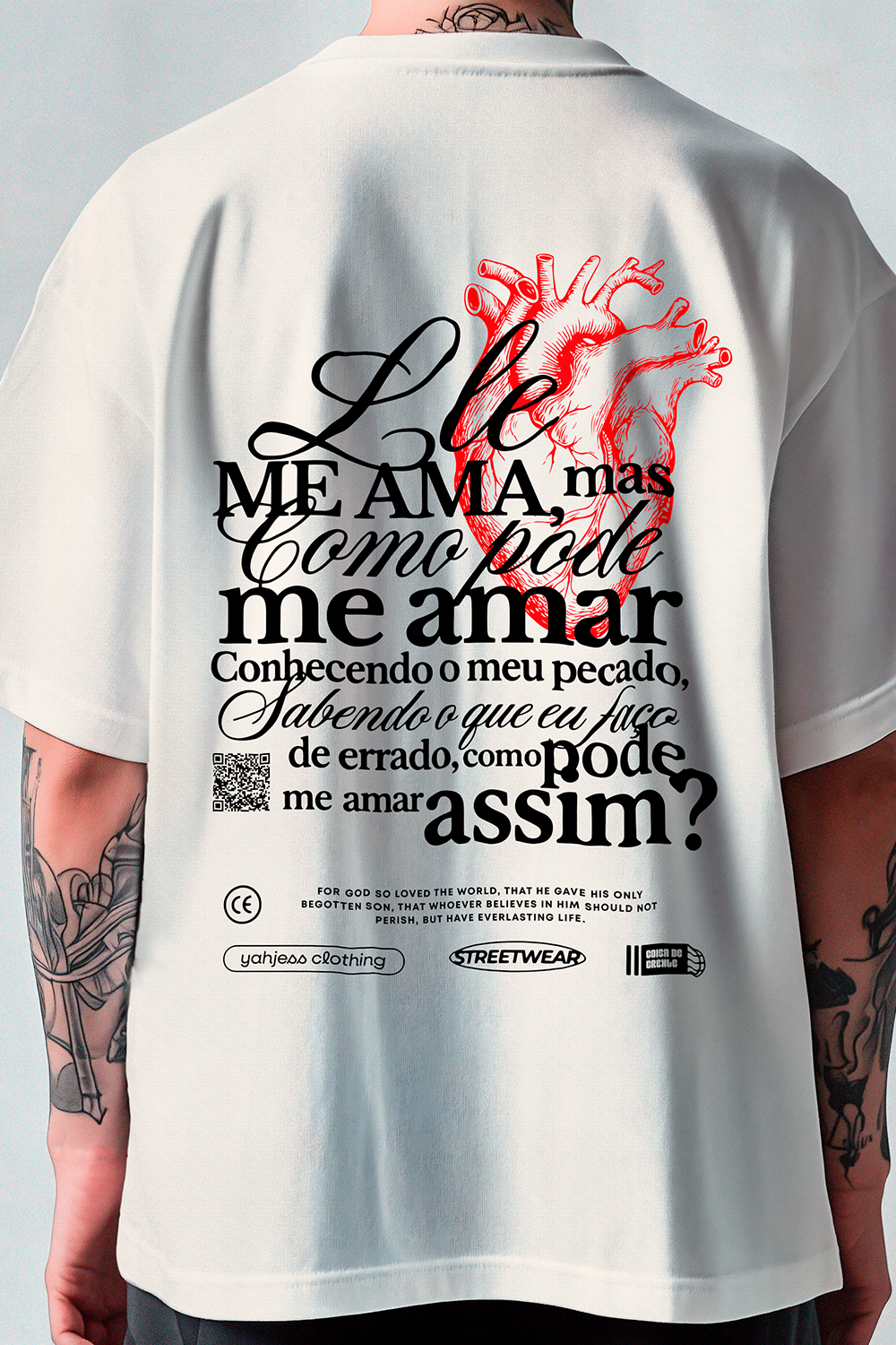 Camiseta Oversized Premium Unissex - Me ama/Como pode me amar Yahjess