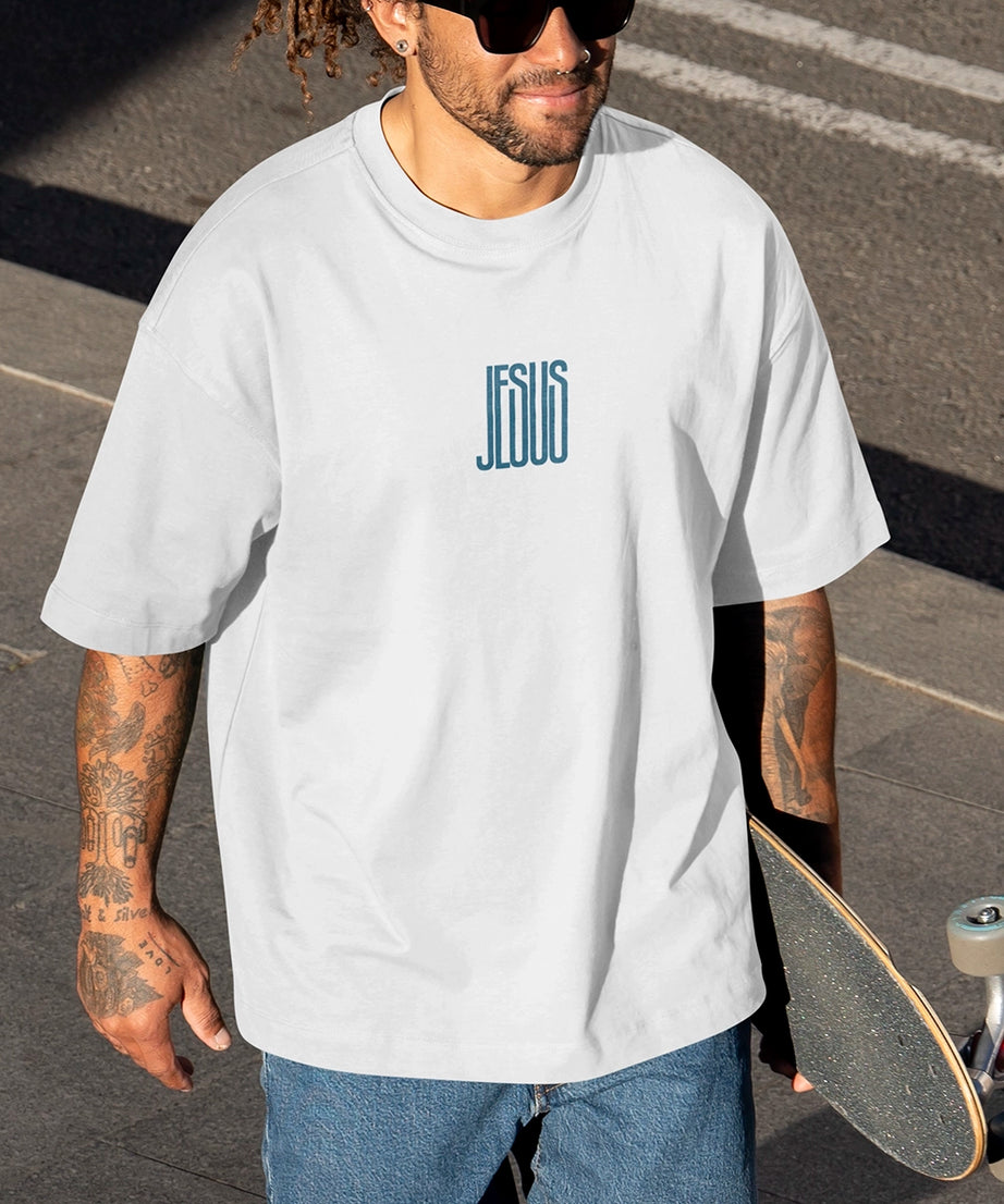 Camiseta Oversized Premium Unissex - Jesus Nome Sobre Todo Nome Yahjess