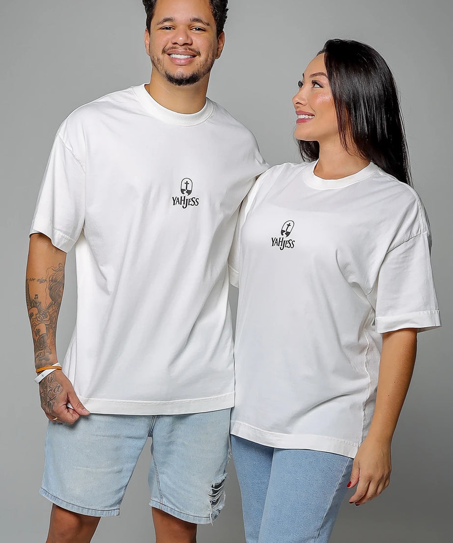 Camiseta Feminina Oversized - Ela Orou Por Ele Yahjess