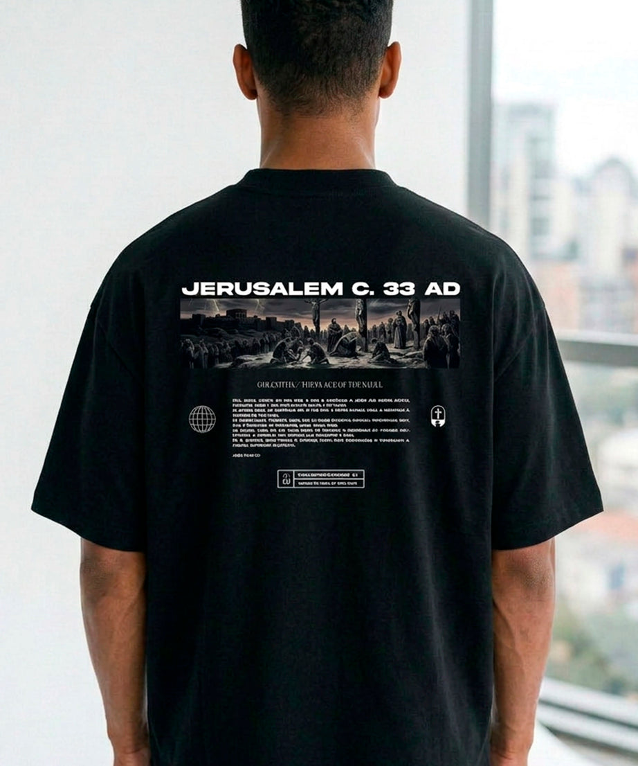 Camiseta Oversized Minimal Collection Jerusalem - Yahjess