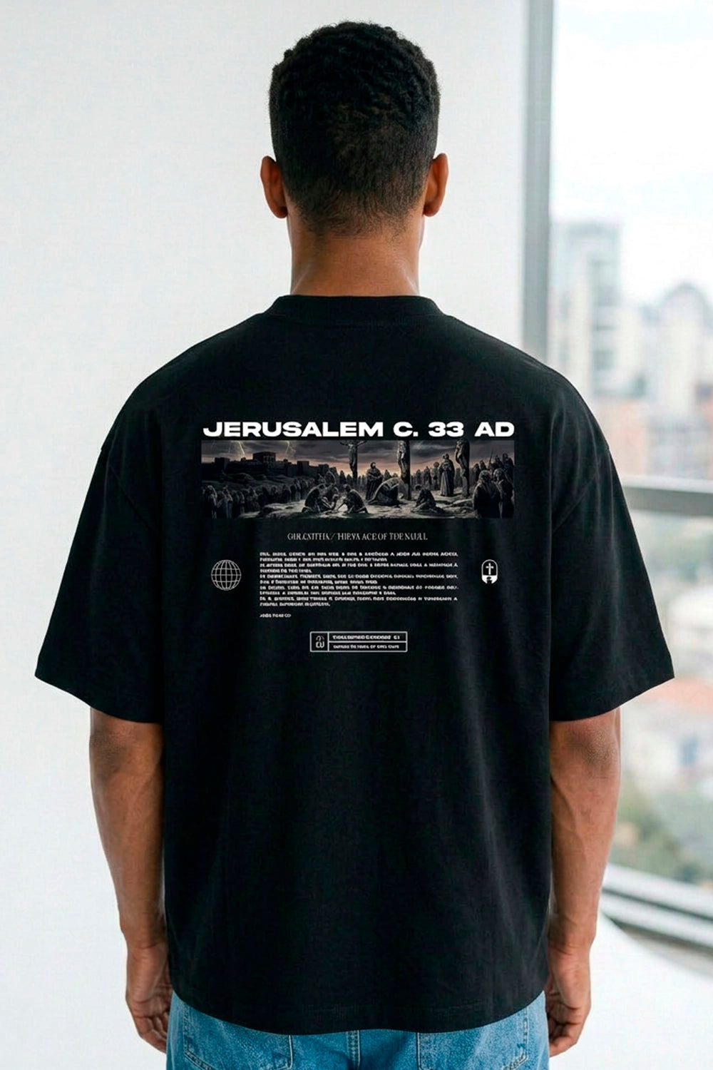 Camiseta Oversized Minimal Collection Jerusalem - Yahjess