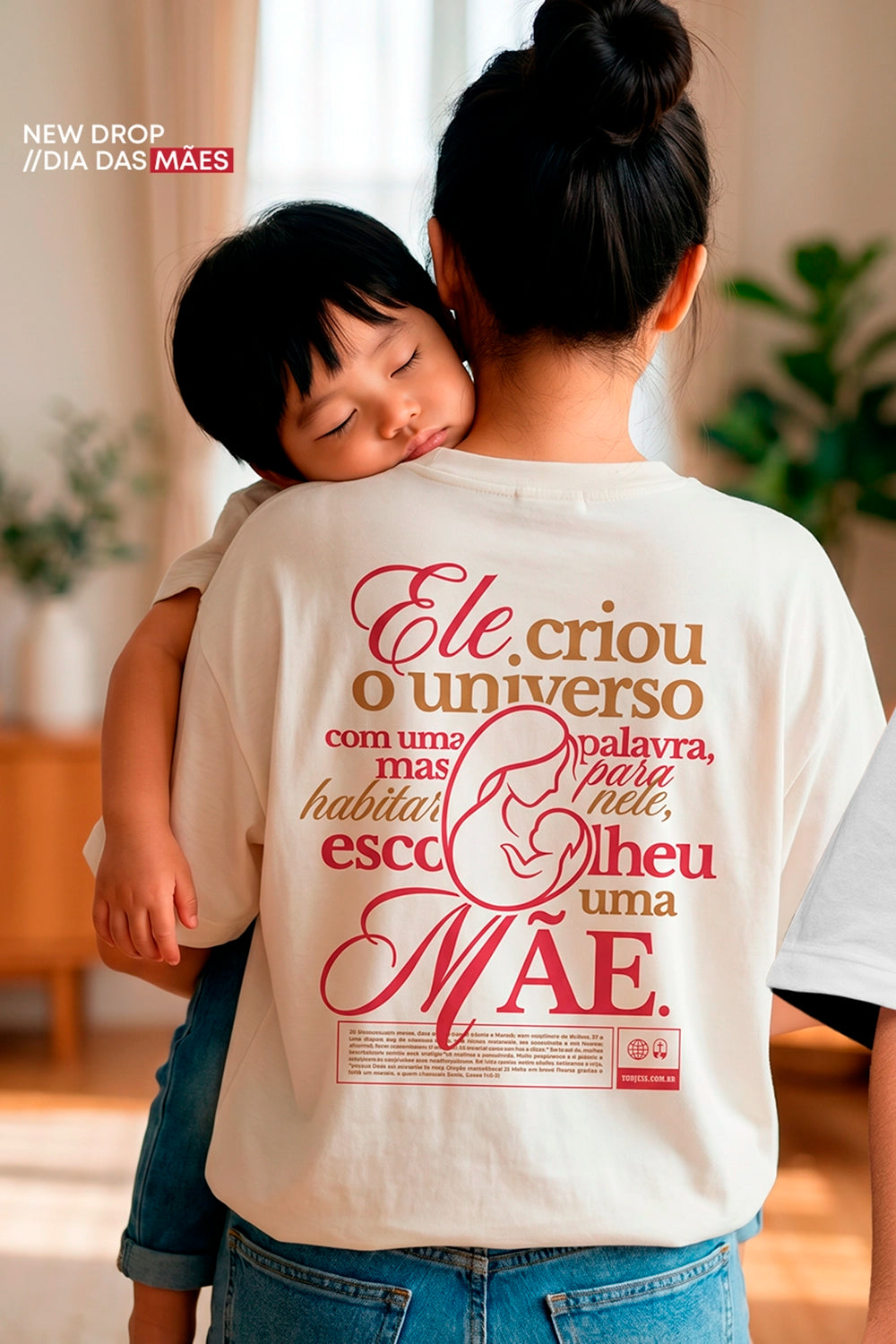 Camiseta Oversized ELE ESCOLHEU UMA MÃE - Yahjess