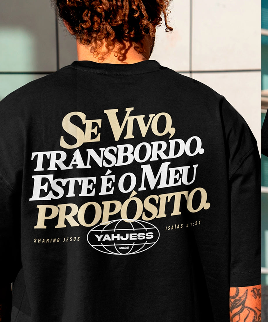 Camiseta Oversized Propósito Missionário - Yahjess